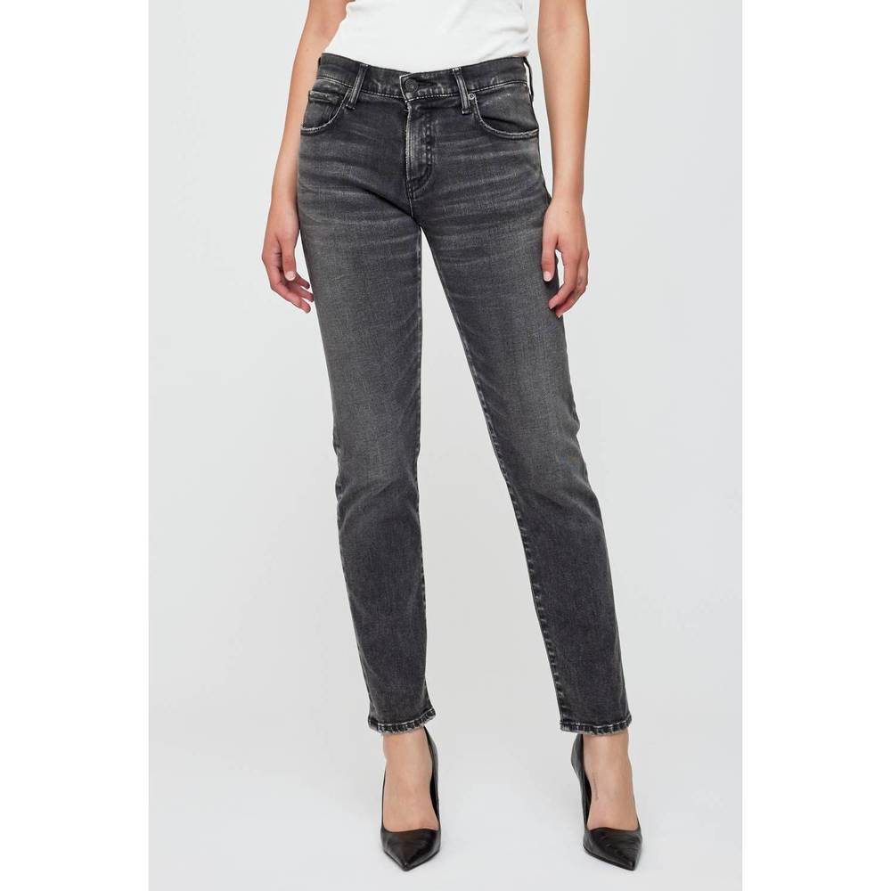 NEW MOUSSY fairfield slim straight pants in black